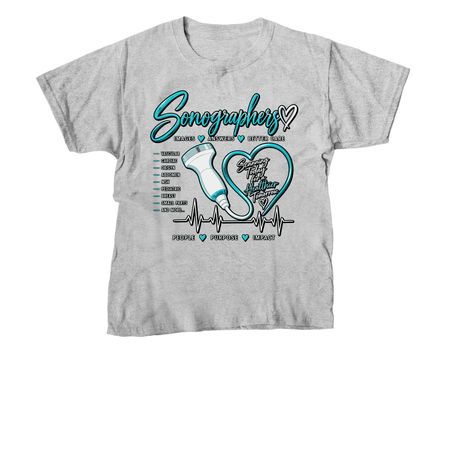 Sonographers: Images. Answers. Better Care., a Sport Grey Youth Unisex Tee