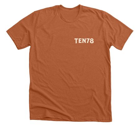 Ten78 Men, a Heather Autumn Premium Unisex Tee (back-view)