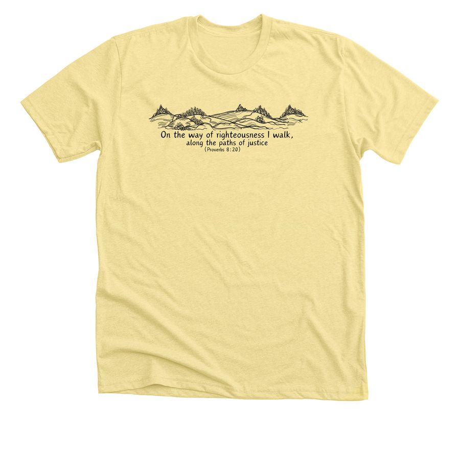 Walking for my Neighbor, a Heather Yellow Gold Premium Unisex Tee