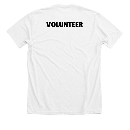 Original Logo Volunteer Shirt, a Solid White Blend Premium Unisex Tee (back-view)