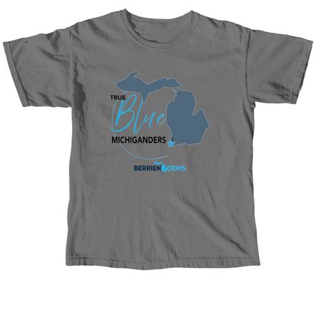 True Blue Michiganders, a Grey Comfort Colors Unisex Tee