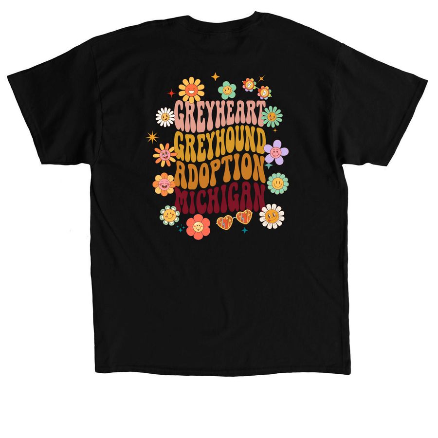 Greyheart Summer Tshirt fundraiser&nbsp;, a Black Classic Unisex Tee (back-view)