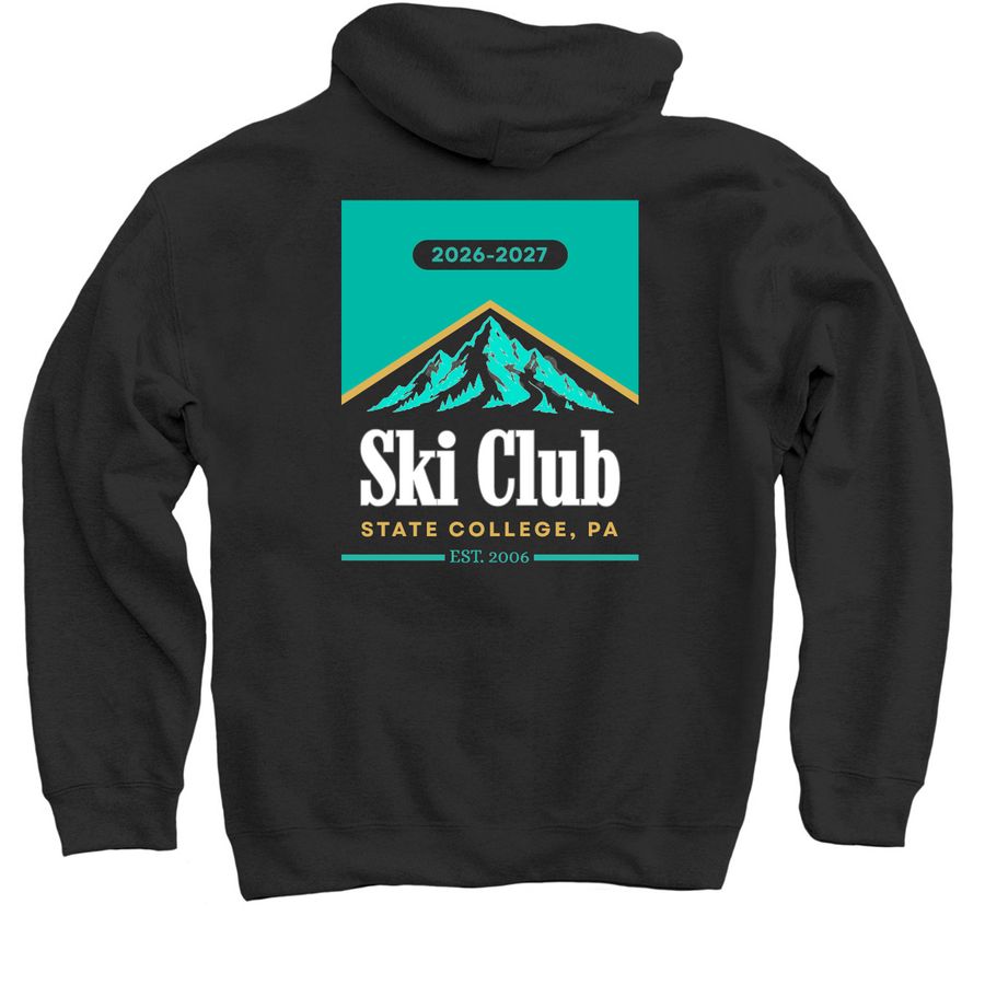 Smokin' the Gnar (Dark), a Black Pullover Hoodie (back-view)