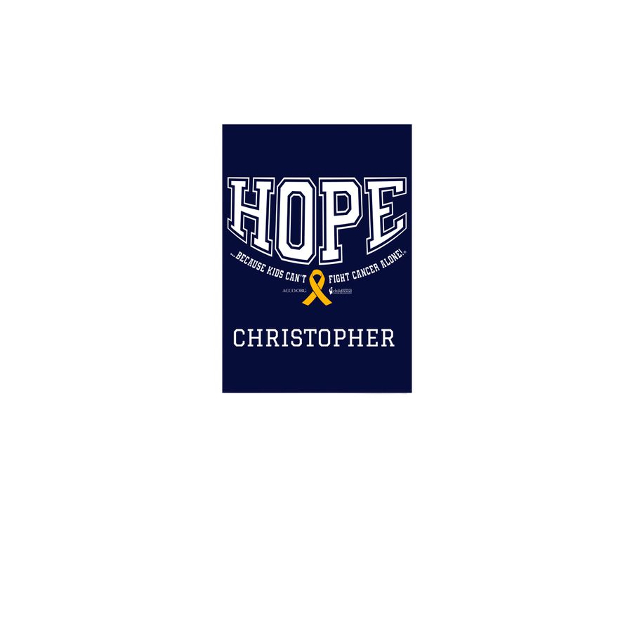 Christopher flag, a White 12" x 18" Yard Flag