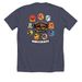Official Hardier Sundown &nbsp;T Shirt, a Heather Midnight Navy Premium Unisex Tee (back-view)