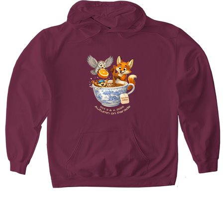 2026 Autumn Antics&nbsp;AOP Merch, a Maroon Gildan Softstyle Pullover Hoodie