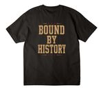 BQF: Bound By History Tee, a Black Unisex Heavyweight Tee (back-view)