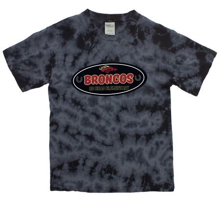 Broncos, a Black Youth Crystal Tie Dye Tee
