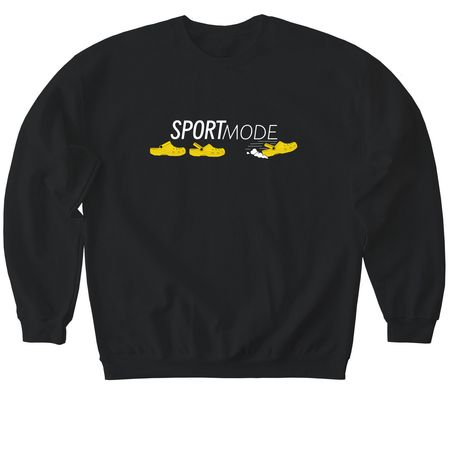 Sport Mode!, a Black Softstyle Crewneck Sweatshirt