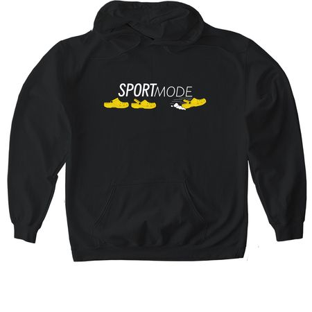 Sport Mode!, a Black Gildan Softstyle Pullover Hoodie