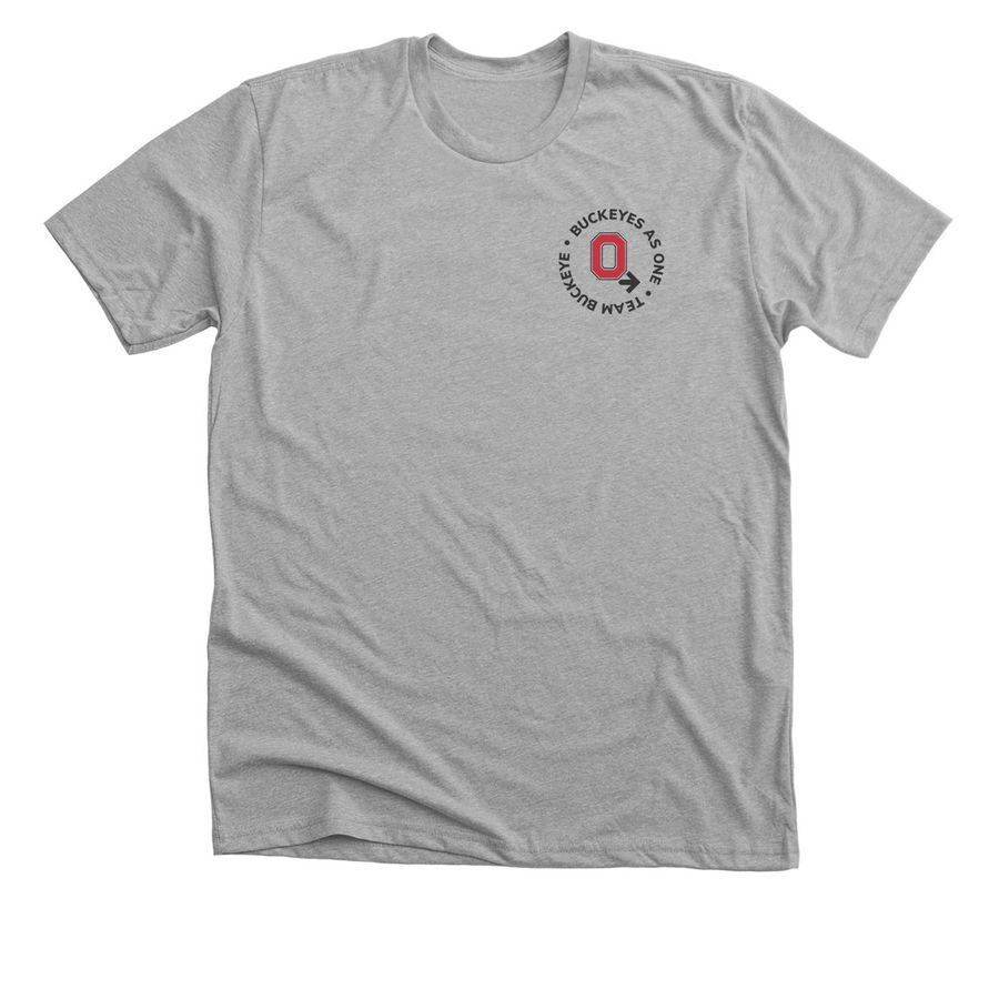Team Buckeye Pelotonia, a Athletic Heather Premium Unisex Tee