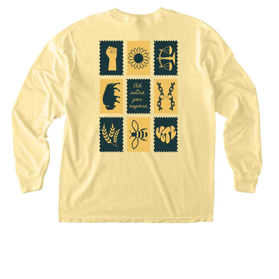 Ad Astra Per Aspera, a Butter Comfort Colors Long Sleeve Pocket Tee