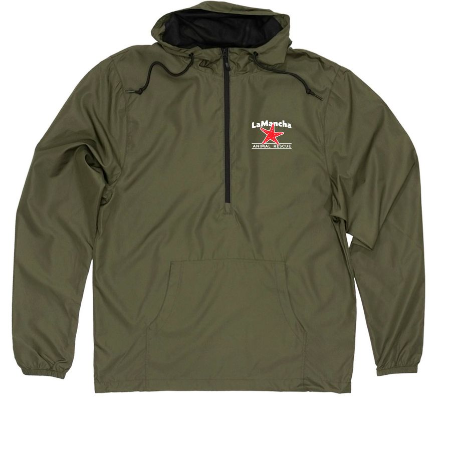 LaMancha Animal Rescue - Windbreaker, a Army Quarter-Zip Windbreaker