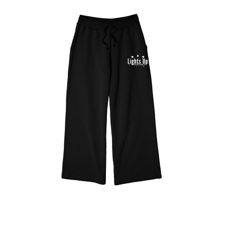 LUE Pajama Pants & Sweats, a Black Women's French Terry Wide Leg Pants
