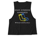 T21 Merch, a Deep Black Allmade Eco Triblend Women?s Muscle Tank (back-view)