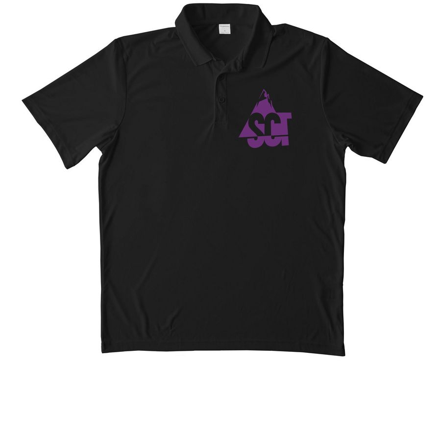 SCT Coach Polo Purple, a Black Unisex Performance Polo