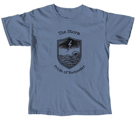 Pride of Rochester Fall 2026 Show Merch, a Blue Jean Comfort Colors Unisex Tee