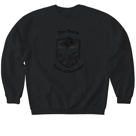 Pride of Rochester Fall 2026 Show Merch, a Black Softstyle Crewneck Sweatshirt