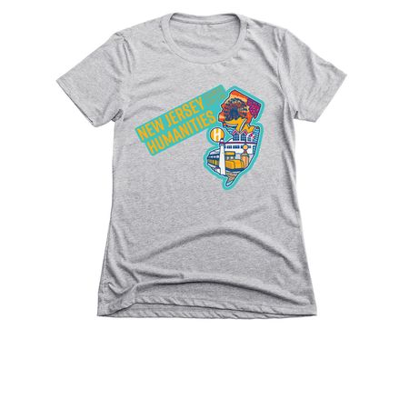 NJCH Jersey Shore, a Dark Heather Grey Women's Slim Fit Tee
