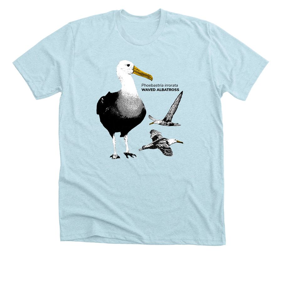 Charles Darwin Foundation: Waved Albatross, a Heather Ice Blue Premium Unisex Tee