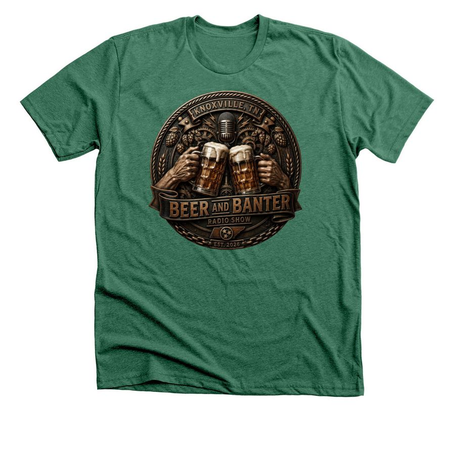 Logo Tee, a Heather Grass Green Premium Unisex Tee