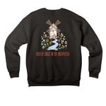 Held by Grace in the unexpected, a Black Premium Drop Shoulder Sweatshirt (back-view)