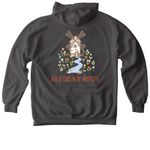 Held by Grace in the unexpected, a Pepper Comfort Colors Pullover Hoodie (back-view)
