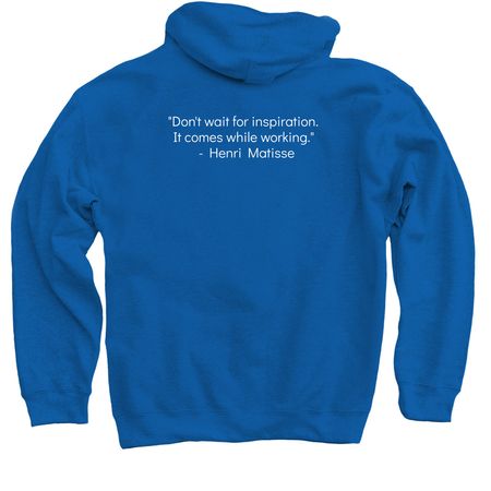 2024-25 Bedford MADI shirt, a Royal Blue Pullover Hoodie (back-view)
