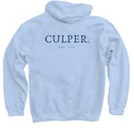 Culper Spy Ring, a Light Blue Pullover Hoodie (back-view)