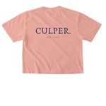 Culper Spy Ring, a Peachy Comfort Colors Boxy Tee (back-view)