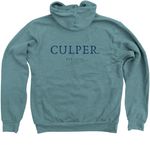 Culper Spy Ring, a Heather Deep Teal Zip Up Hoodie (back-view)