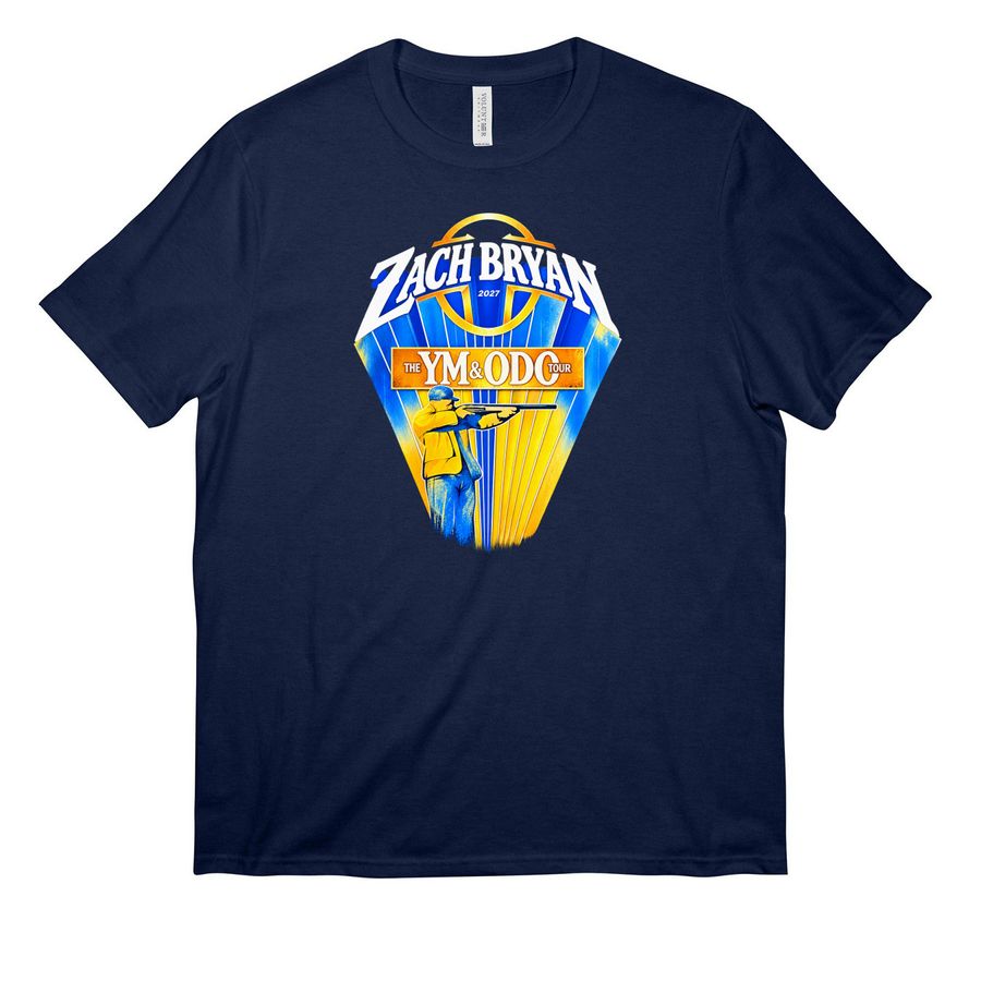 Official Zach Bryan The YM & ODC Tour 2027 Sh, a Strong Navy All-American Unisex Tee