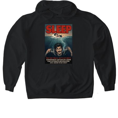 Deep Sleep, a Black Gildan Softstyle Pullover Hoodie