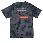 Feed Your Local Stray Collection, a Black Crystal Tie Dye Tee (back-view)