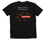 Feed Your Local Stray Collection, a Solid Black Blend Premium V-Neck Tee (back-view)