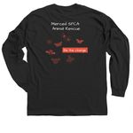 Feed Your Local Stray Collection, a Black Classic Long Sleeve Tee (back-view)