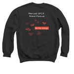 Feed Your Local Stray Collection, a Black Crewneck Sweatshirt (back-view)