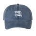 Hats, a Navy Printed Pigment Dye Baseball Cap