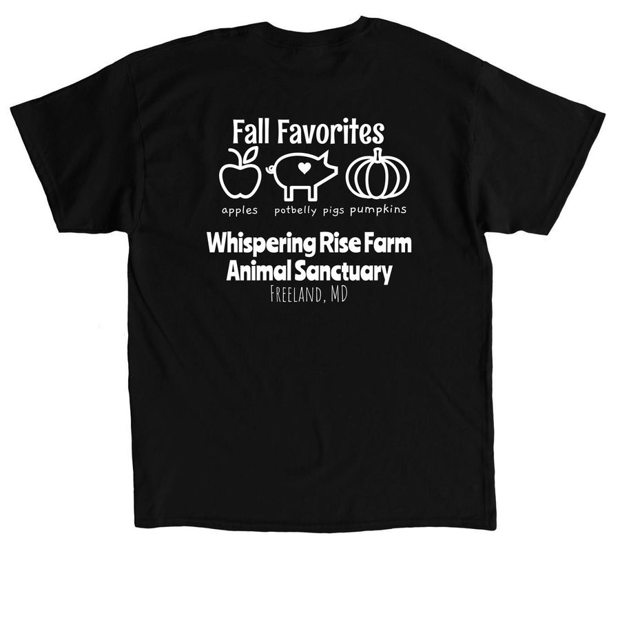 WRFAS Fall Merch Campaign, a Black Classic Unisex Tee (back-view)