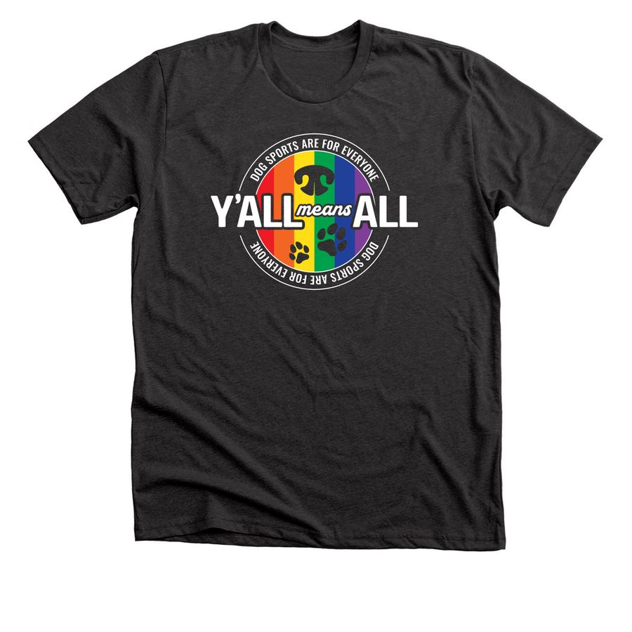 Dog Sports For All, a Dark Grey Heather Premium Unisex Tee