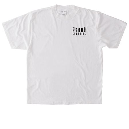 THE REBRAND.one, a White Heavyweight Garment Dye Tee (back-view)
