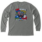 Le Bonheur Healing Heroes&nbsp;, a Deep Heather Premium Long Sleeve Tee (back-view)