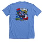 Le Bonheur Healing Heroes&nbsp;, a Heather Columbia Blue Premium Unisex Tee (back-view)