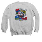 Le Bonheur Healing Heroes&nbsp;, a Sport Grey Crewneck Sweatshirt (back-view)