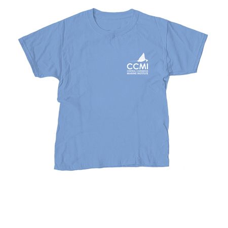 Seahorse - protect our reefs, a Carolina Blue Youth Unisex Tee