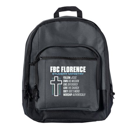 FBCF Students Backpack, a Dark Charcoal Everyday Backpack