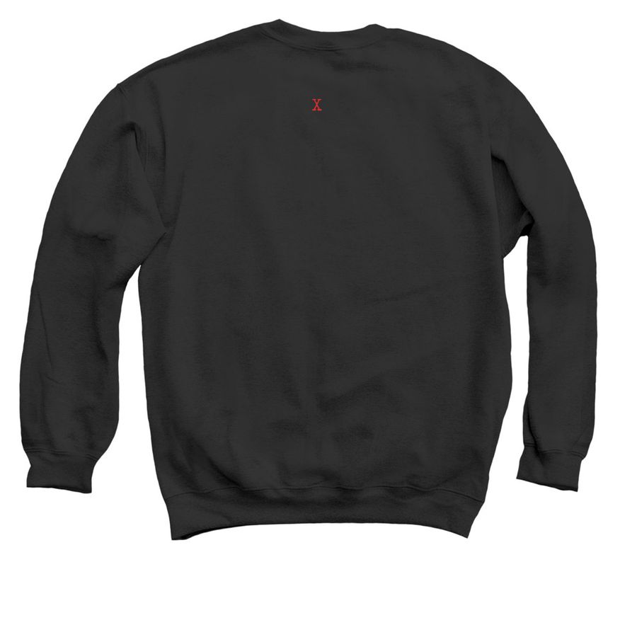 nobody cares.?, a Black Crewneck Sweatshirt (back-view)