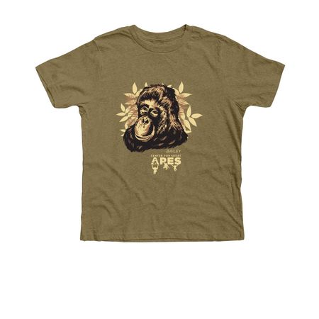Bailey, a Heather Olive Premium Youth Tee