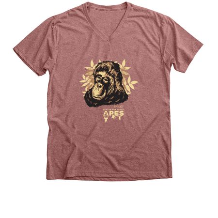 Bailey, a Heather Mauve Premium V-Neck Tee