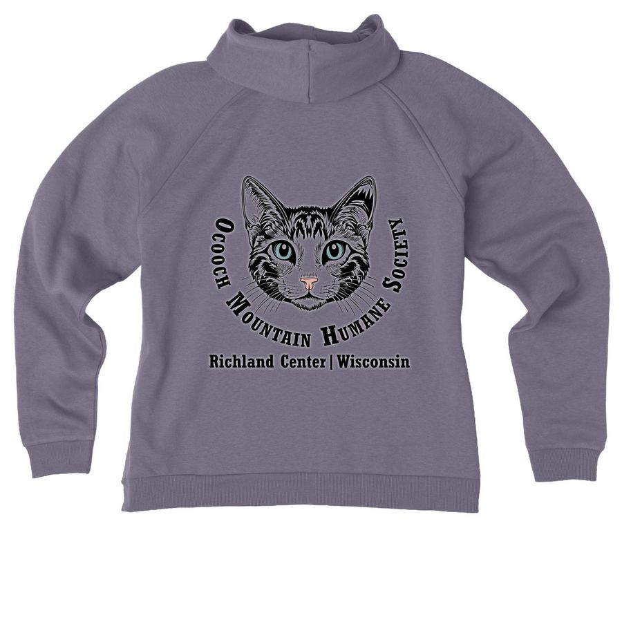 OMHS Zip Hoodie, a Cosmic Purple Allmade Women?s Organic CVC Zip-Up Hoodie (back-view)